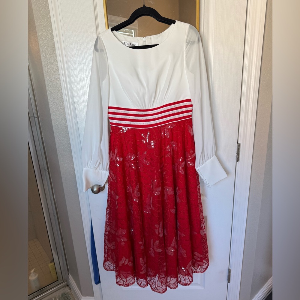 JJ's House Red and White Dress
